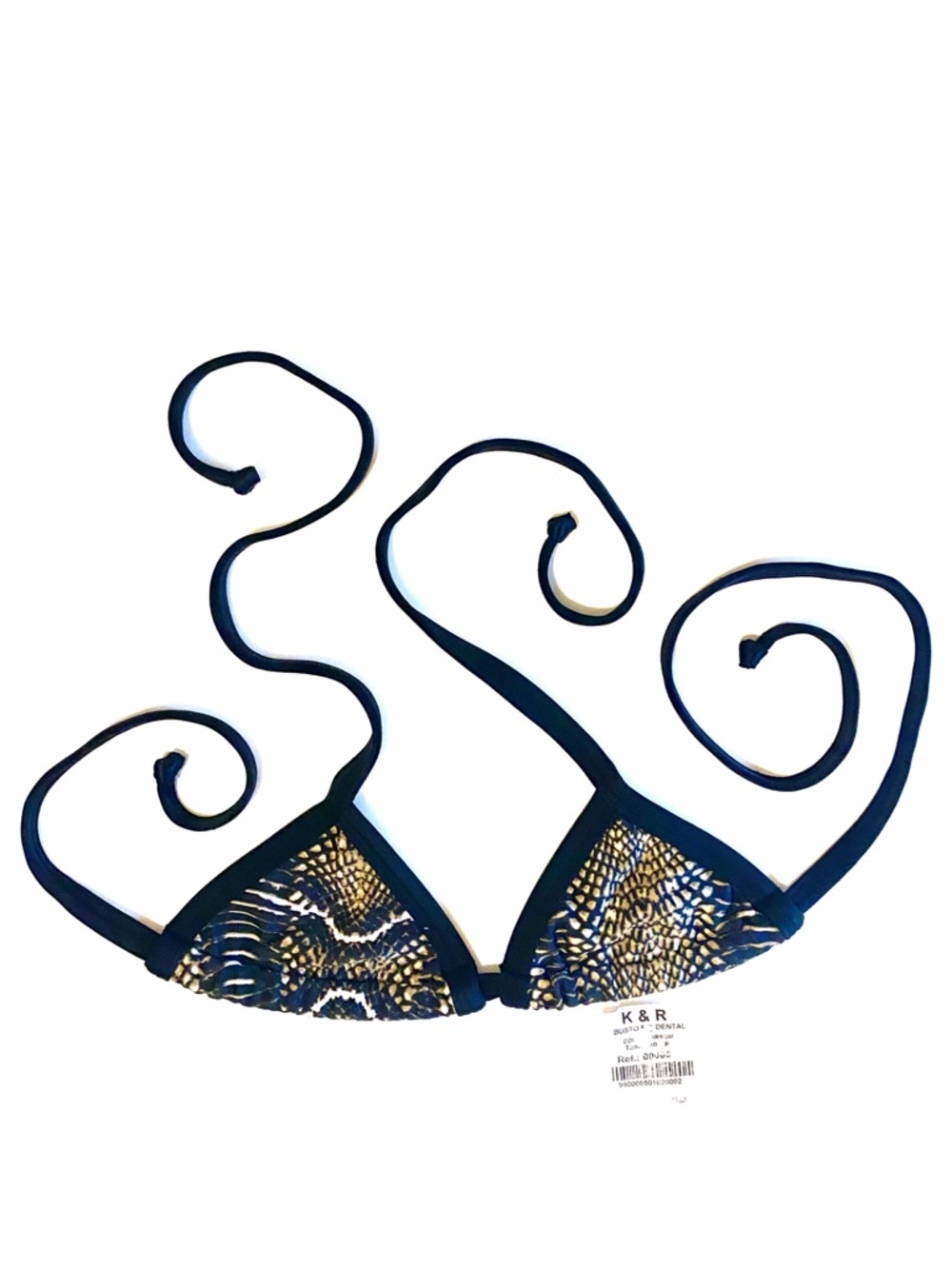 2/$10- NWT Brazilian Bikini Triangle Top Snakeprint Small